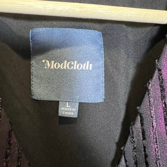 ModCloth Time to Shine Purple Metallic Dress - Picture 4 of 13